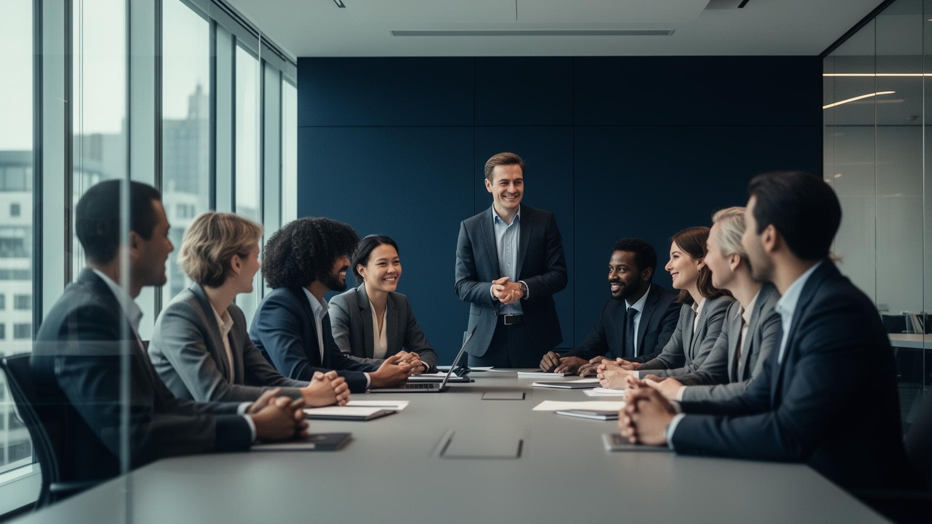 K. Stone consulting team in client meeting